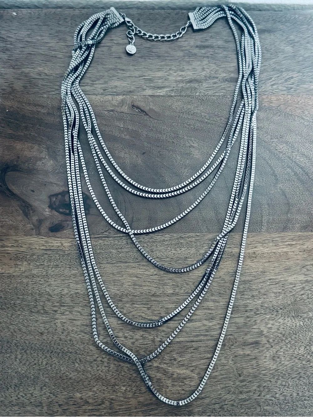 Waterfall Long Chain Statement Necklace